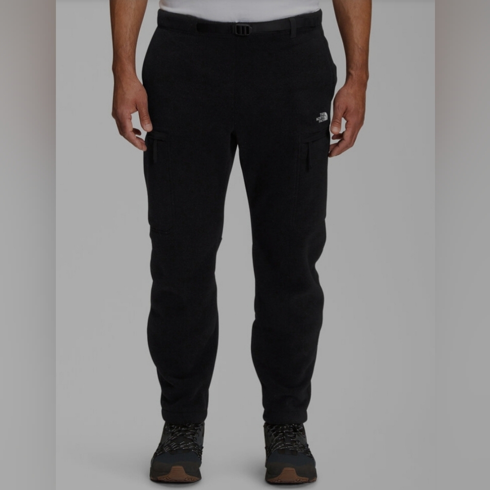 The North Face Mens Sz Small Alpine Polartec Fleece Pants - Black-Adj Waist